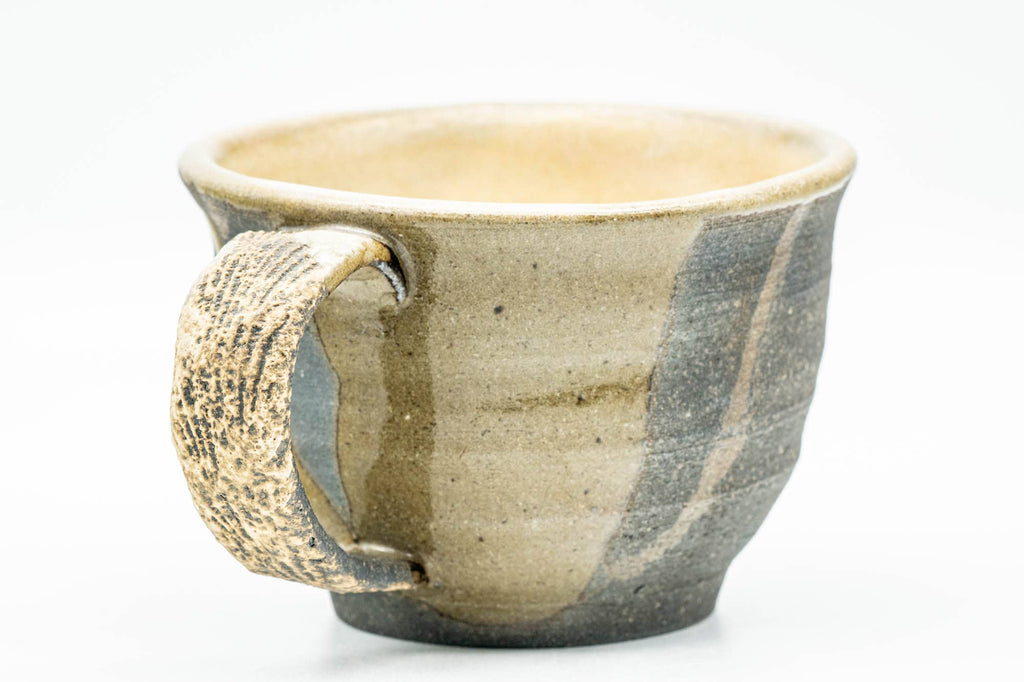 Japanese Teacup - Brown Stoneware Rear-Handled Ushirode Yunomi - 180ml
