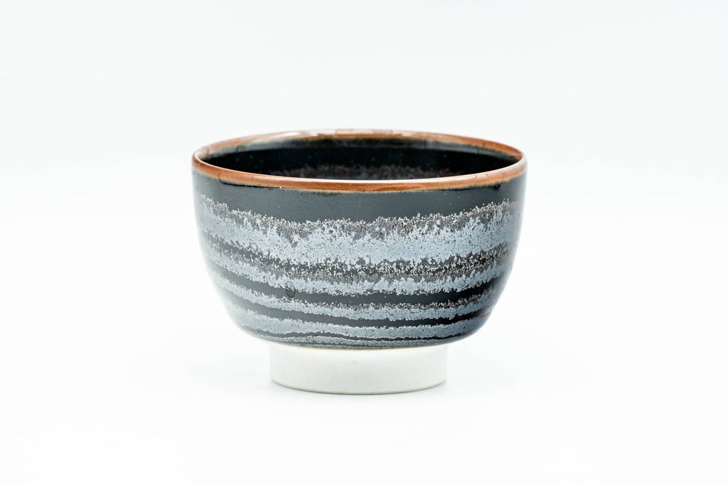Japanese Teacup - Wavy Tenmoku Glazed Guinomi - 50ml
