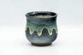 Japanese Teacup - Large Blue Green Drip-Glazed Yunomi - 220ml