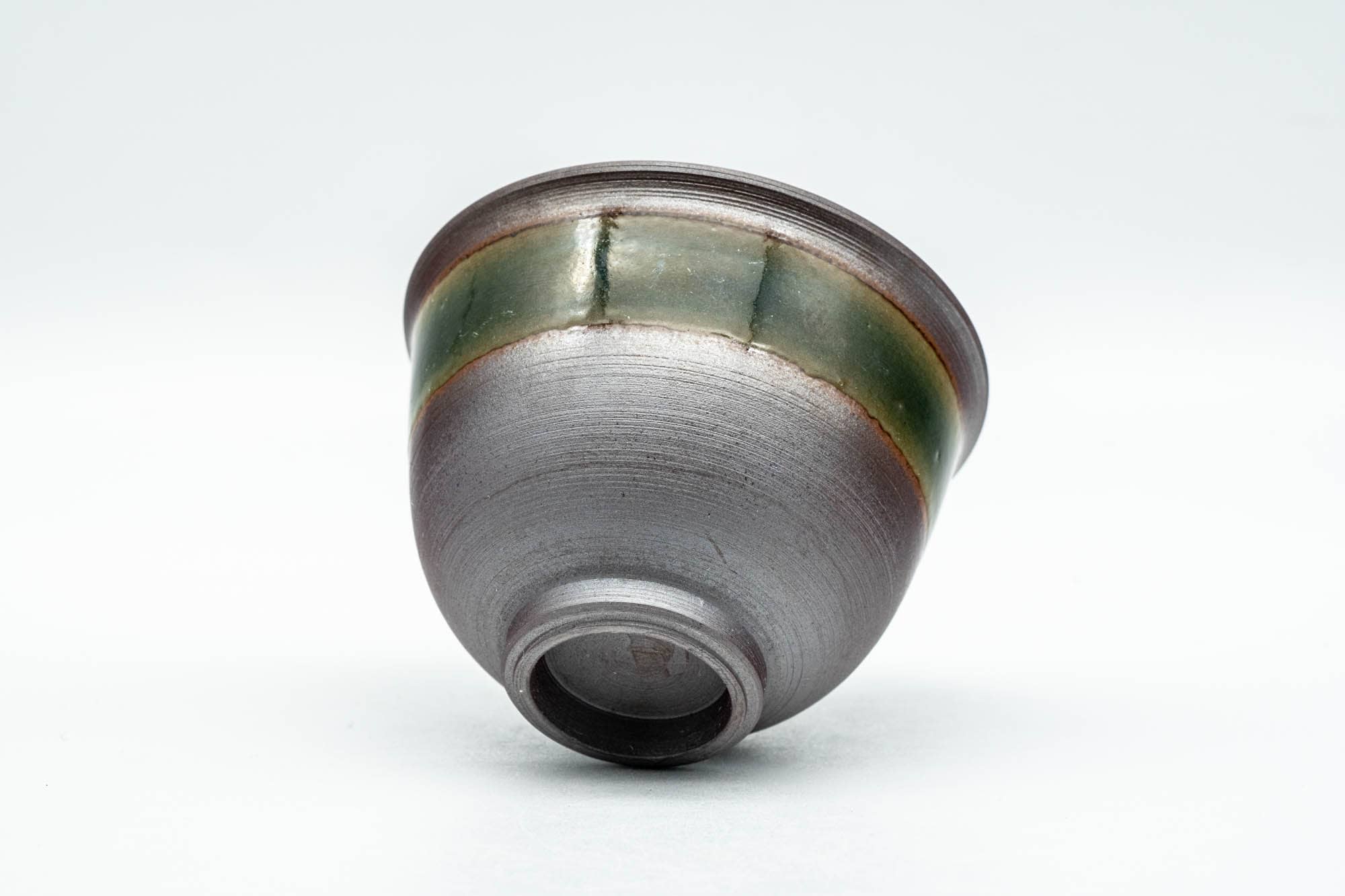 Japanese Teacup - Purple Green Glazed Banko-yaki Yunomi - 70ml