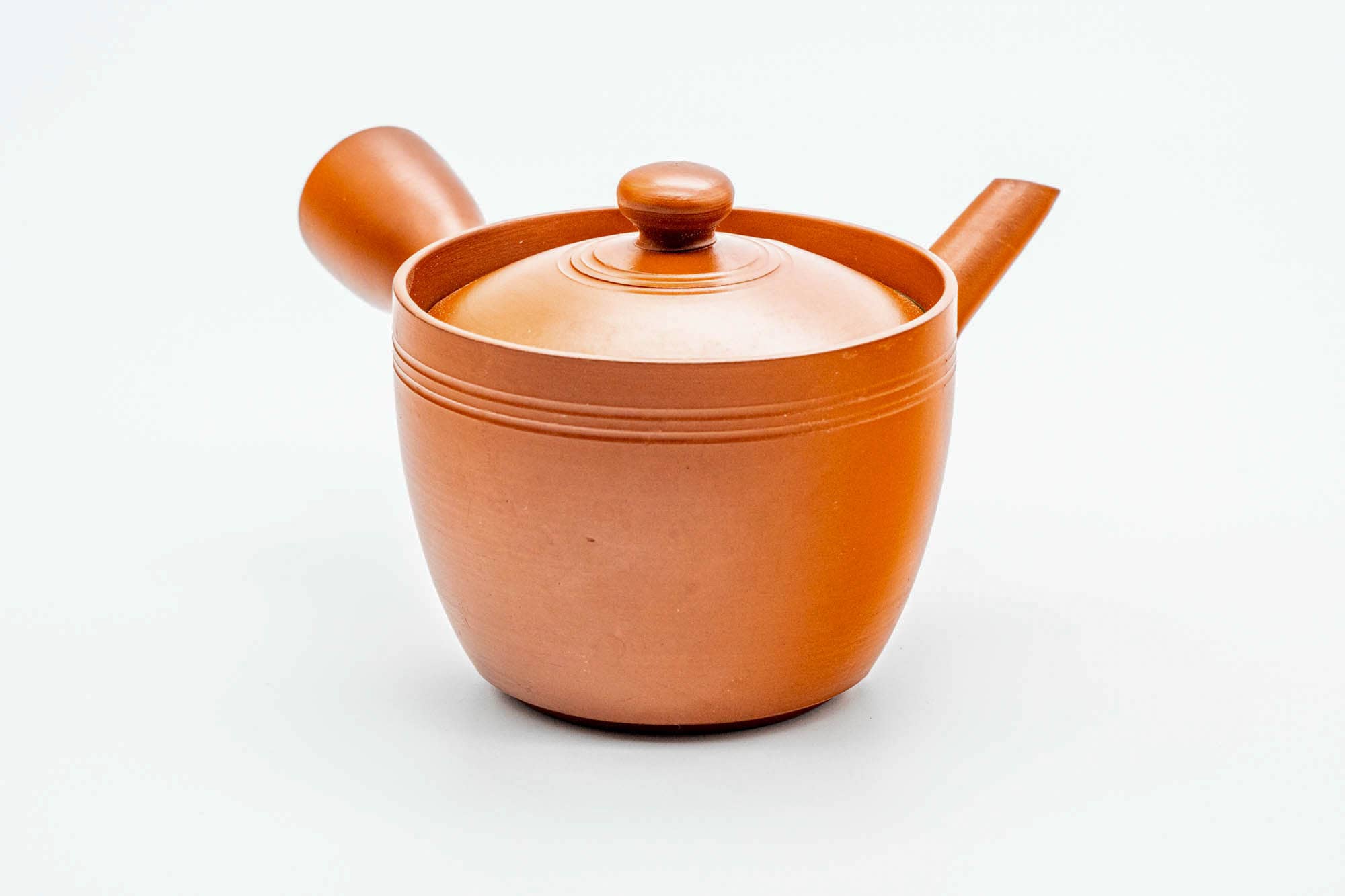Japanese Kyusu - Red Shudei Tokoname-yaki Mesh Teapot - 160ml