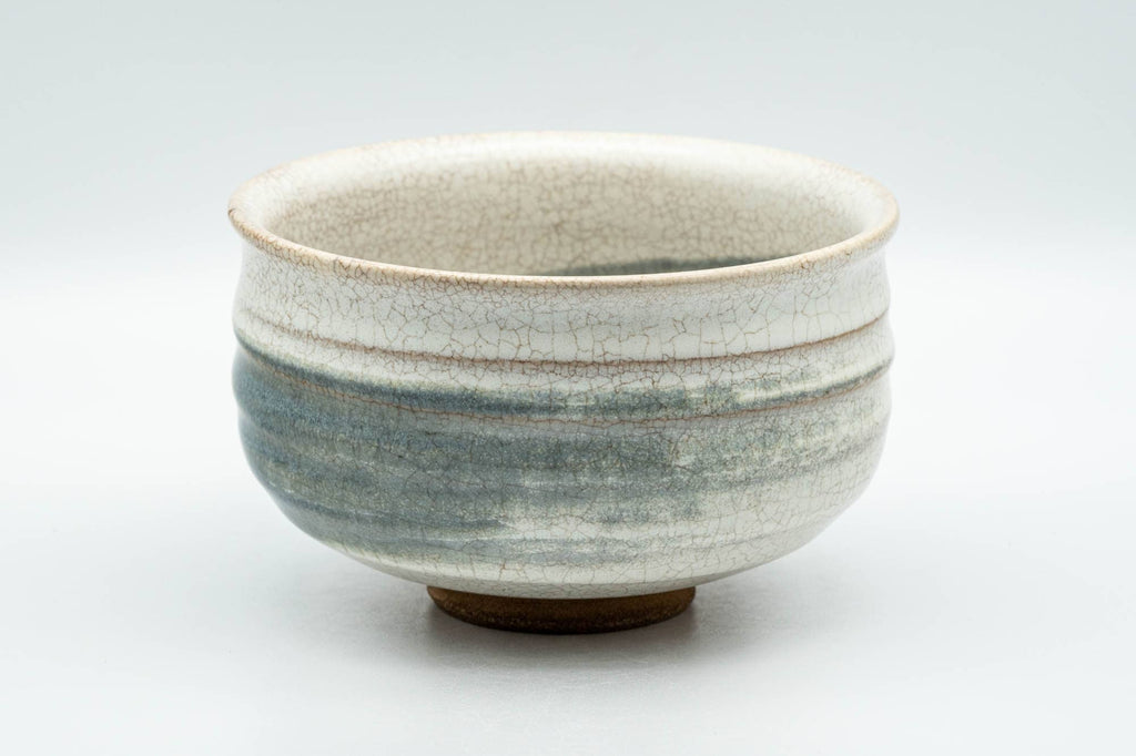Japanese Matcha Bowl - Crazed Teal Hakeme Glazed Chawan - 400ml