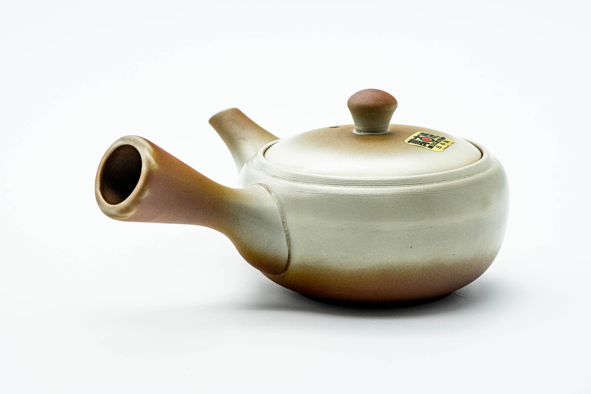 Japanese Kyusu - Beige Brown Gradient Mesh Teapot - 275ml