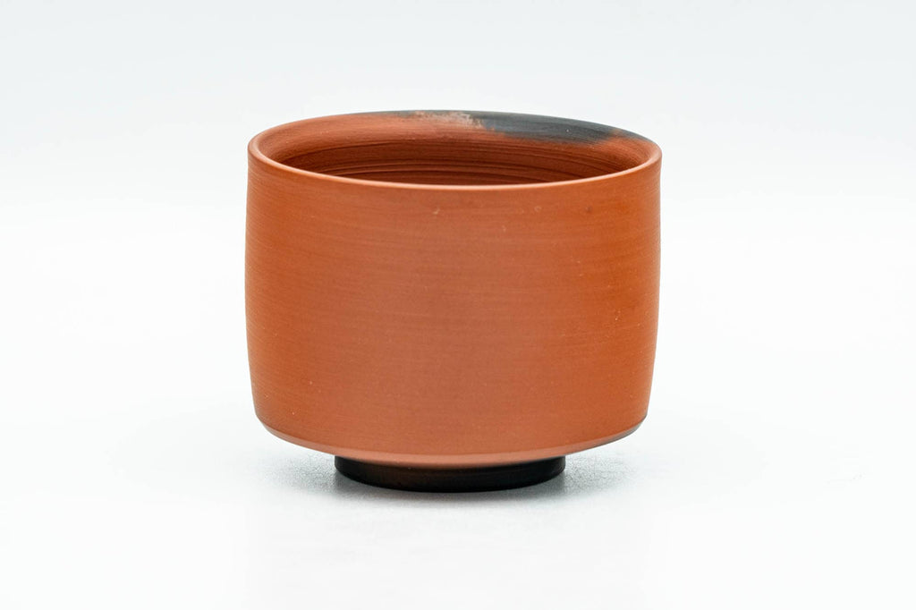 Japanese Teacup - Black Red Yohen Tokoname-yaki Yunomi - 80ml
