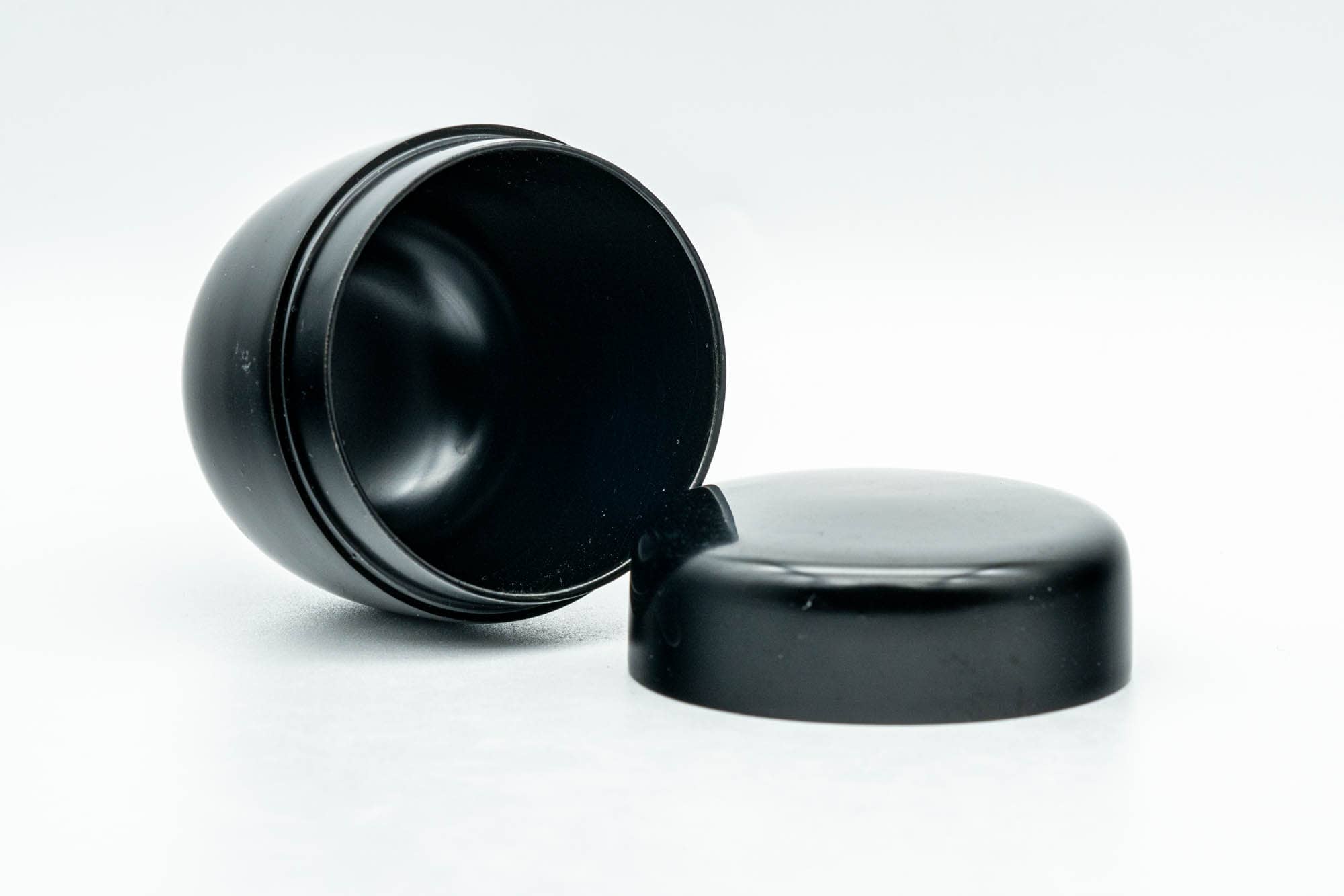 Japanese Natsume - Small Black Lacquered Wooden Matcha Tea Canister - Ko-natsume - 50ml