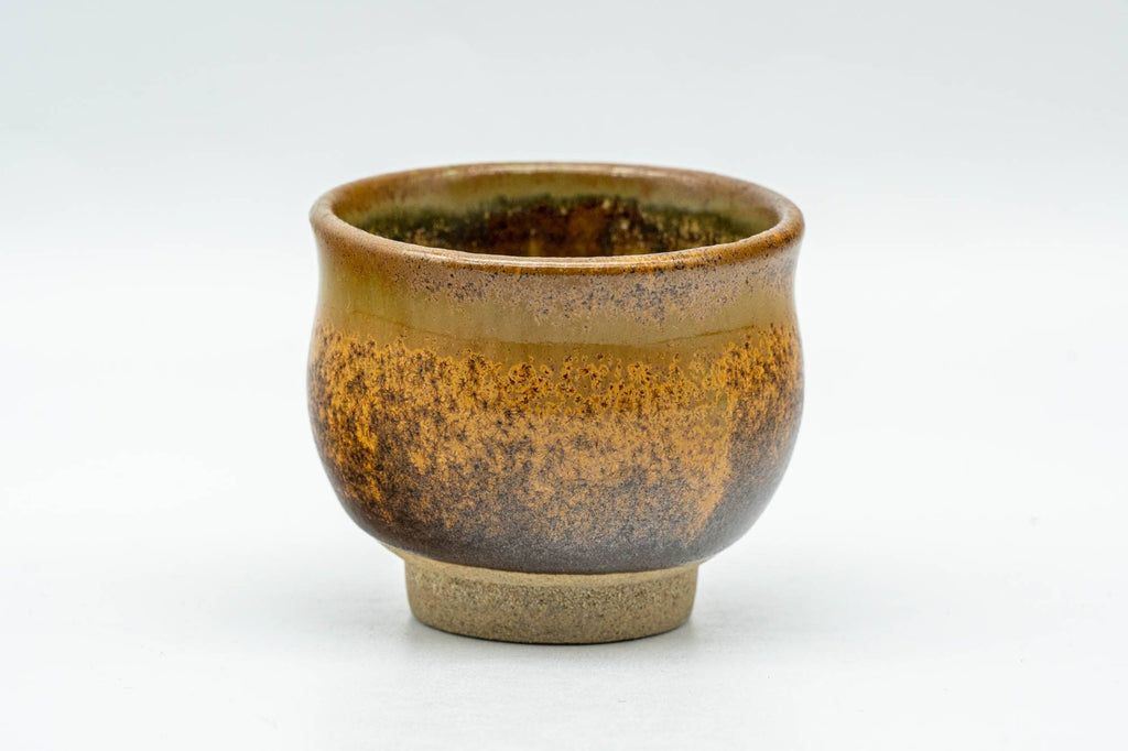 Japanese Teacup - Brown Hare's Fur Drip-Glazed Guinomi - 35ml