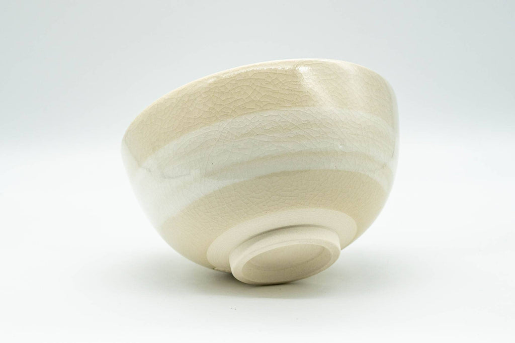 Japanese Matcha Bowl - Beige Hakeme Kyo-yaki Chawan - 300ml
