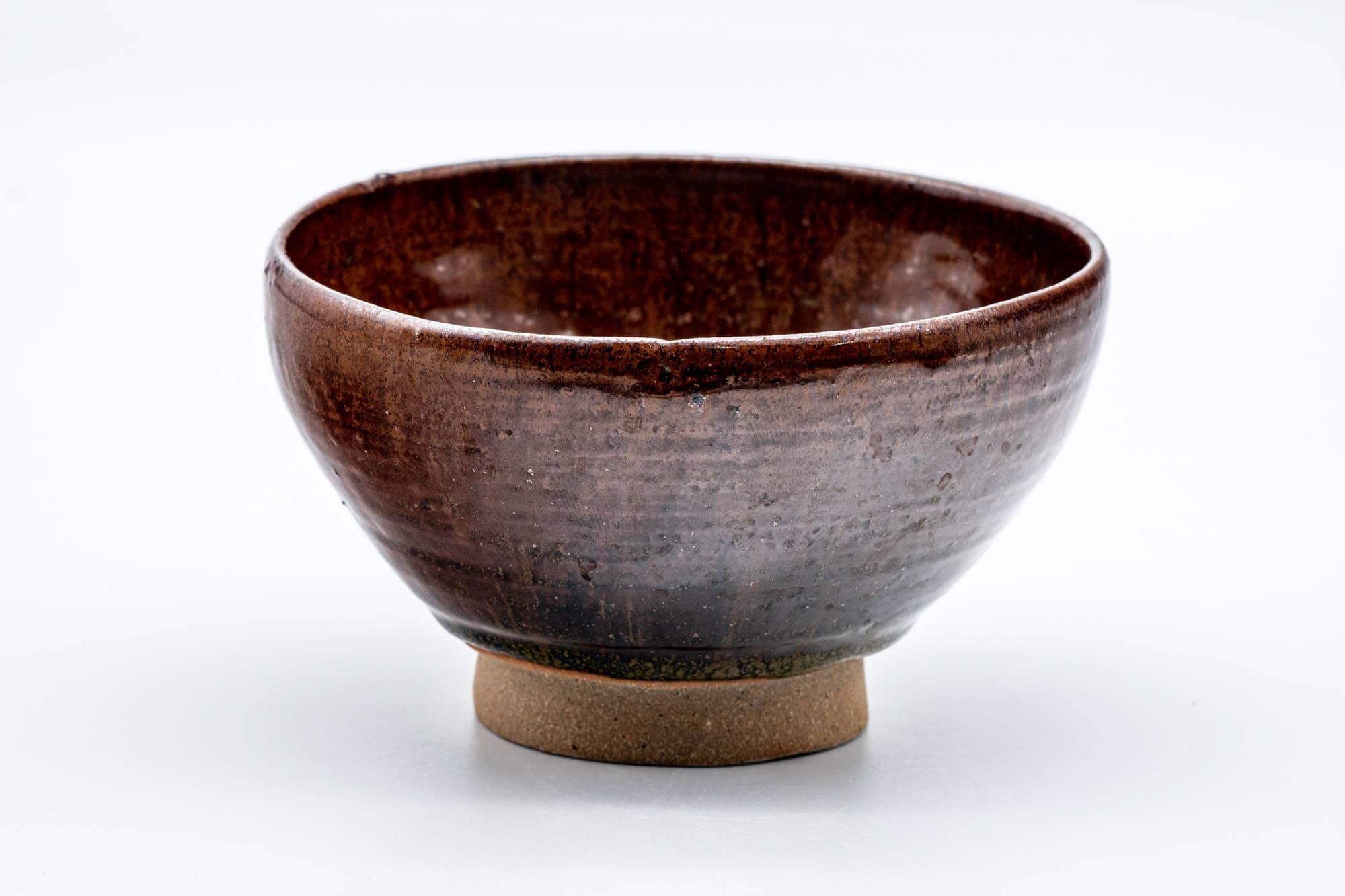 Japanese Matcha Bowl - Dark Red Oil Spot Glazed Chawan - 250ml