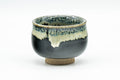 Japanese Teacup - Jet Black Hare's Fur Drip-Glazed Guinomi - 35ml