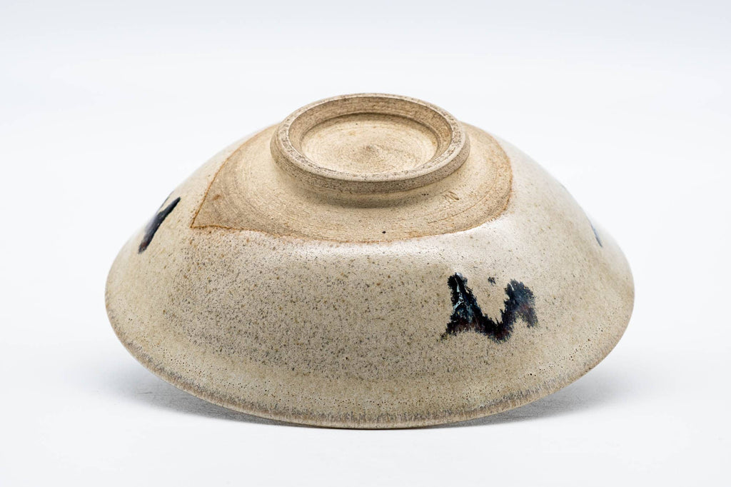 Japanese Matcha Bowl - Beige Squiggle Glazed Mino-yaki Summer Chawan - 100ml
