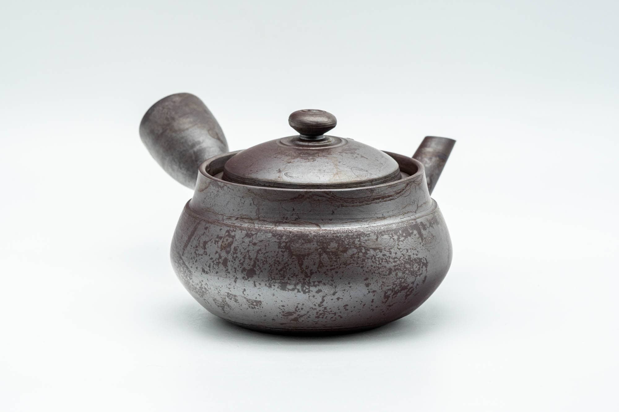 Japanese Kyusu - Collared Purple Banko-yaki Mesh Teapot - 240ml