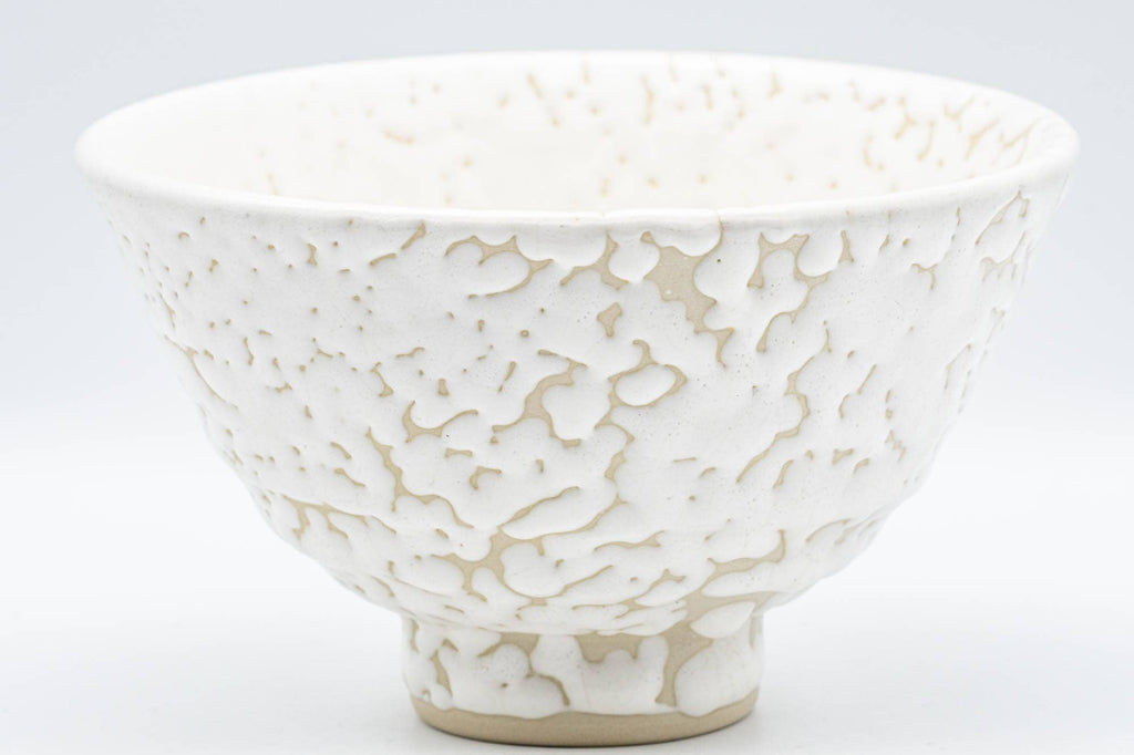 Japanese Matcha Bowl - White Shiro Glazed Kutani-yaki Chawan - 400ml