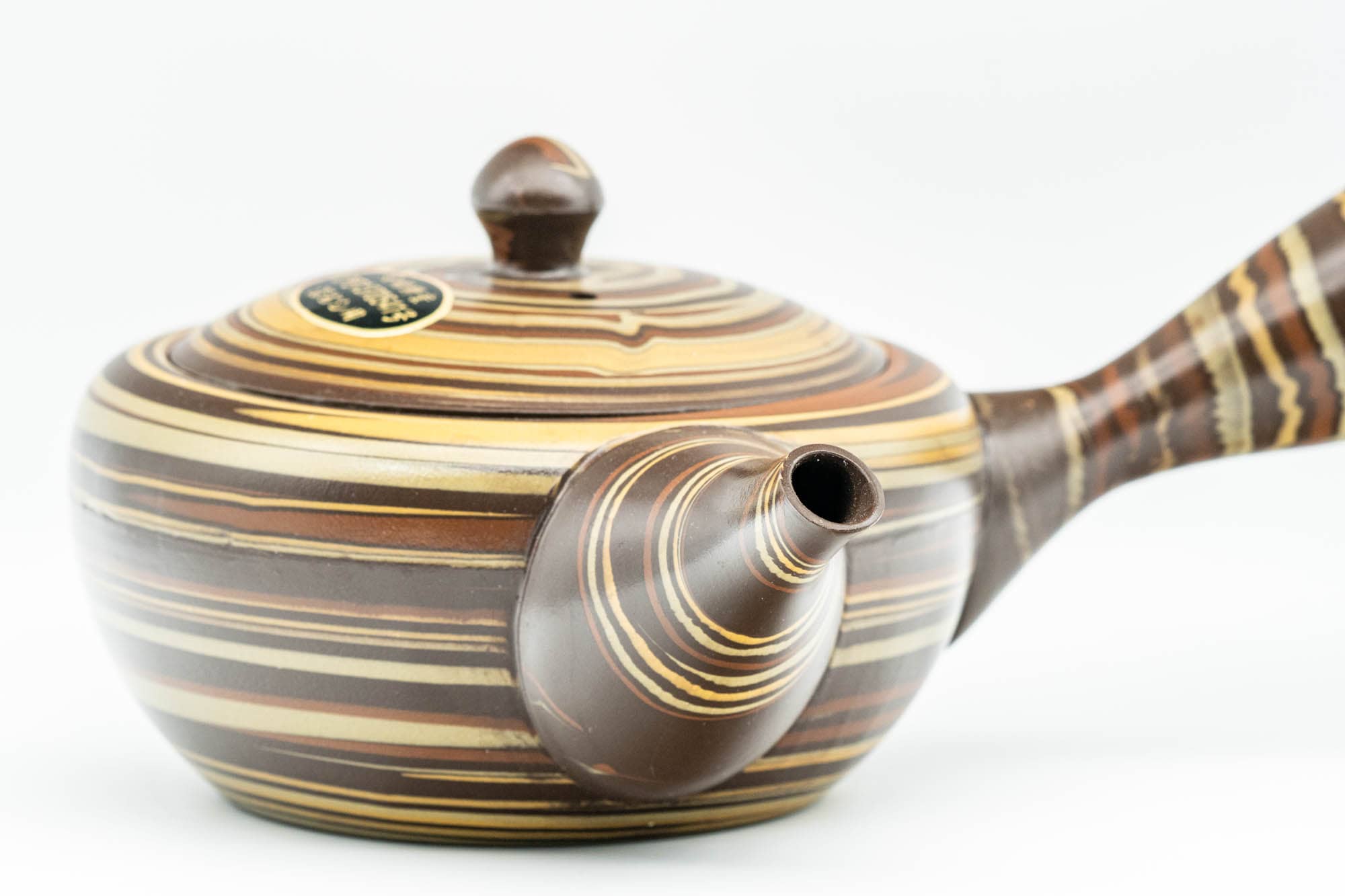 Japanese Kyusu - 伸康 Nobuyasu - Nerikomi Tokoname-yaki Teapot - 275ml