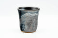 Japanese Teacup - Abstract Metallic Black Glazed Yunomi - 95ml