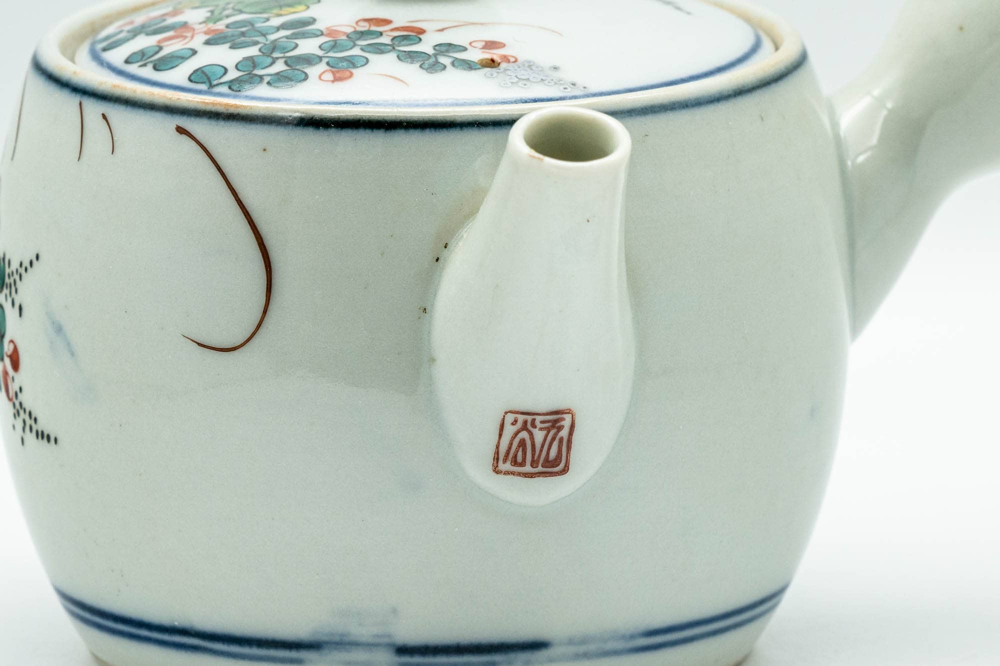 Japanese Kyusu - Birds and Flowers Arita-yaki Debeso Teapot - 360ml