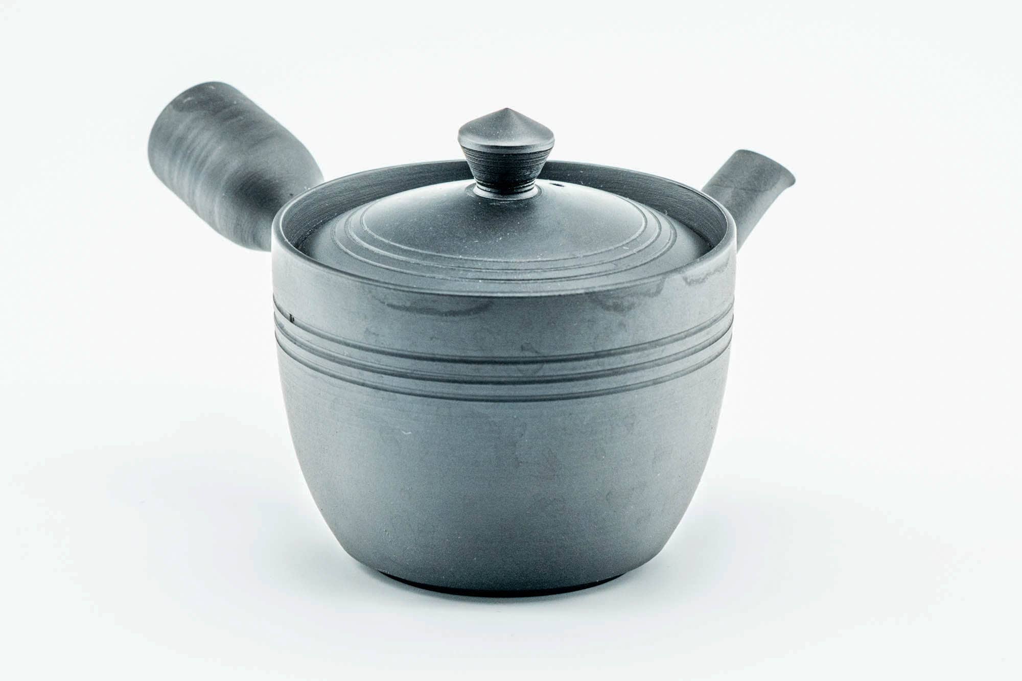 Japanese Kyusu - Black Kurodei Tokoname-yaki Mesh Teapot - 175ml