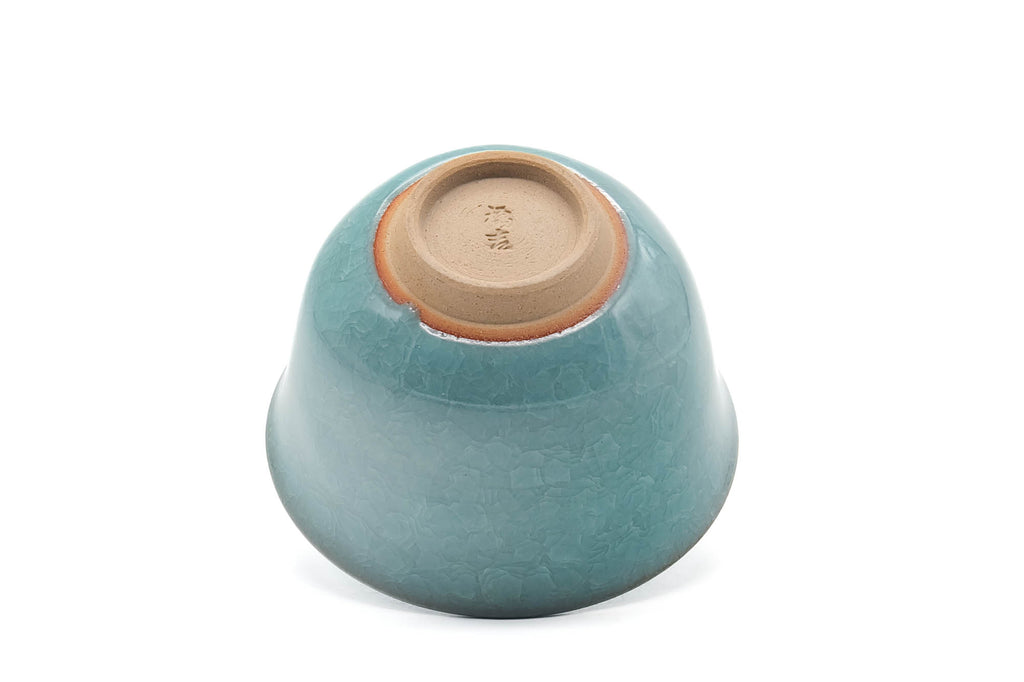 Japanese Teacup - Green Celadon Snowflake Glazed Yunomi - 170ml