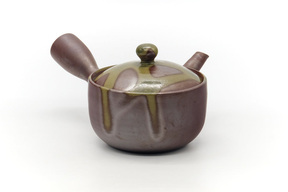 Japanese Kyusu - Ash Glazed Banko Mesh Teapot - 220ml