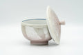 Japanese Teacup - Pink and White Arita-yaki Lidded Yunomi - 130ml