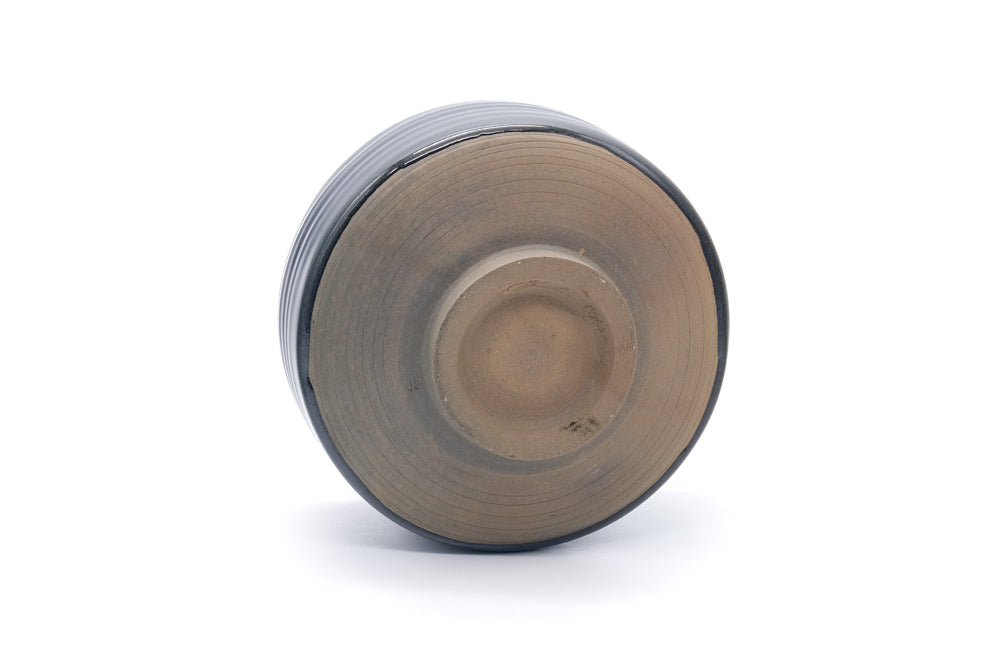Japanese Matcha Bowl - Sleek Black Brown Glazed Chawan - 500ml