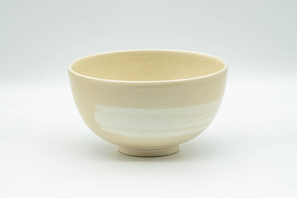 Japanese Matcha Bowl - Beige Hakeme Kyo-yaki Chawan - 300ml