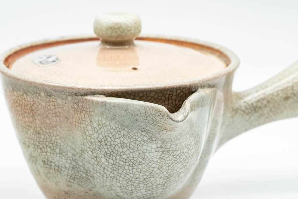 Japanese Kyusu - Beige White Hagi-yaki Do-ake Teapot - 210ml