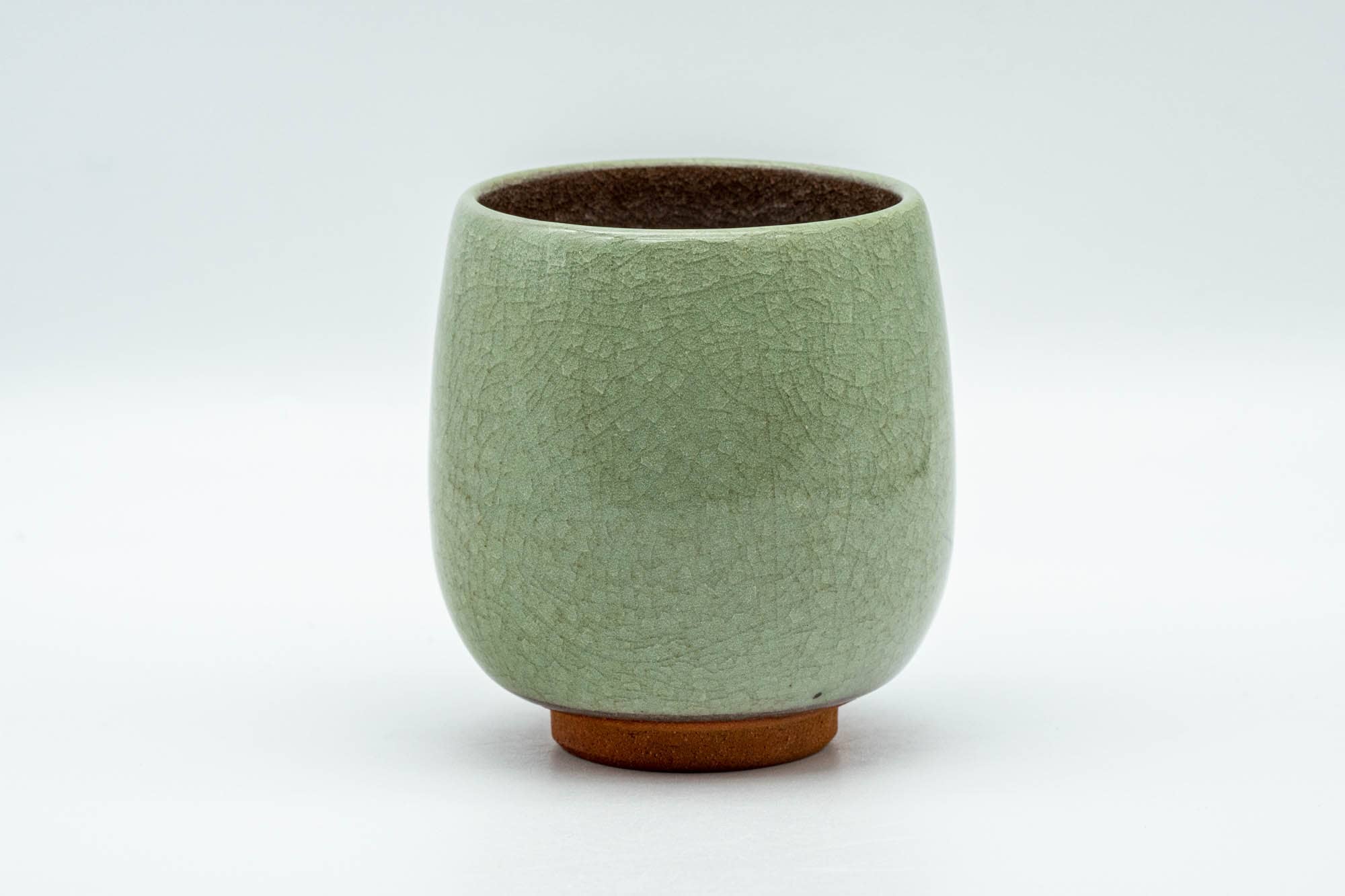 Japanese Teacup - Floral Green Celadon Yunomi - 160ml