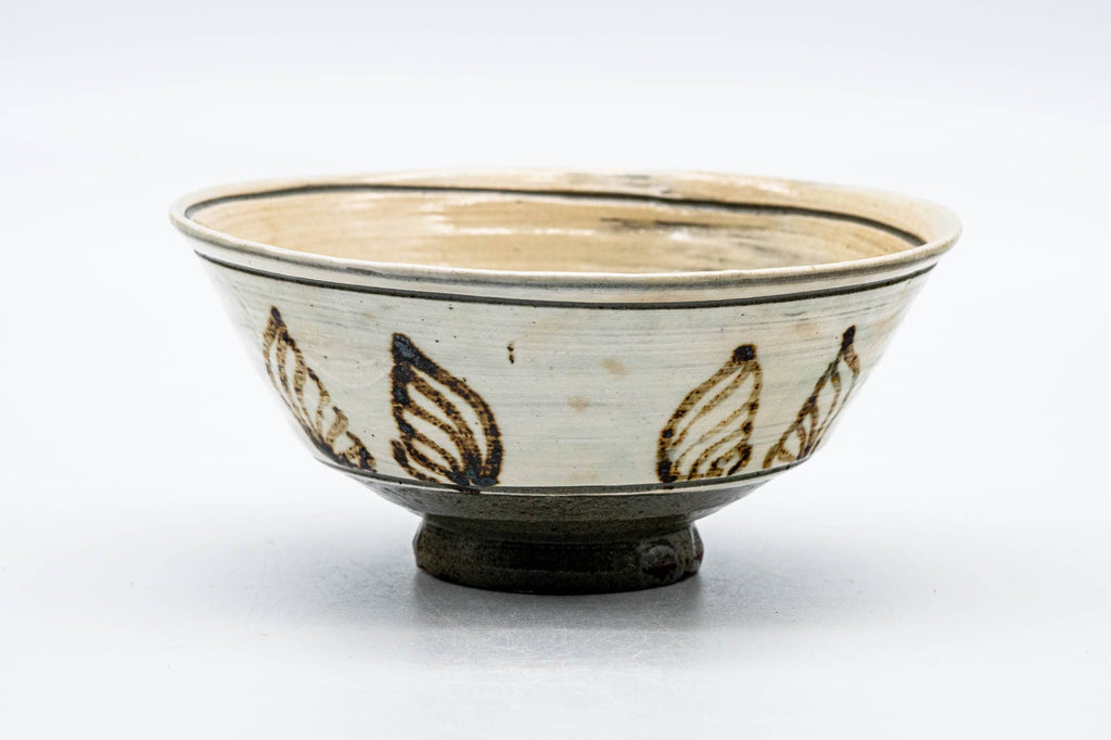 Japanese Matcha Bowl - Painted Hakeme Hira Summer Chawan - 150ml