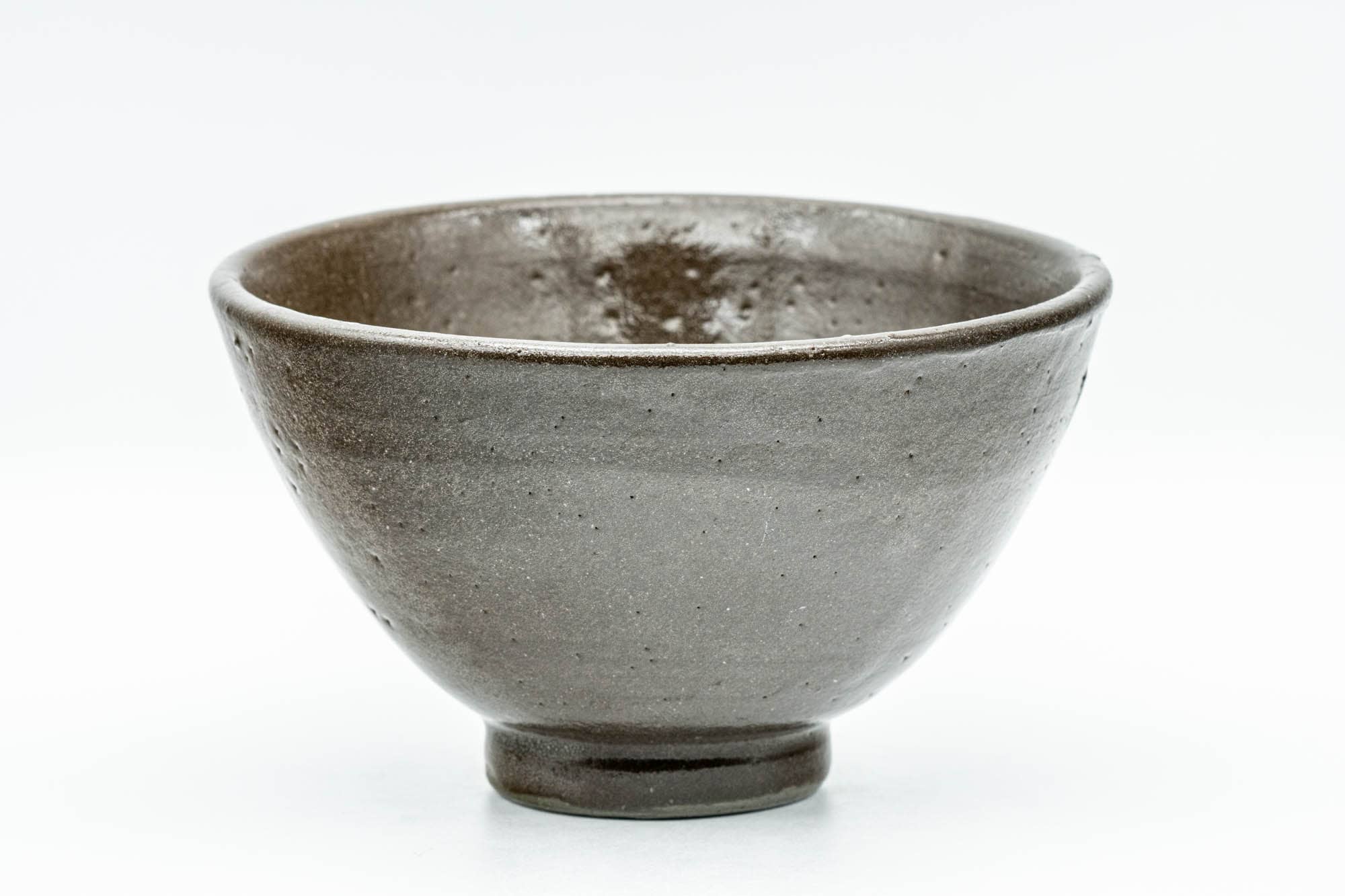 Japanese Matcha Bowl - Dark Brown Glazed Ido-gata Chawan - 200ml
