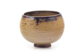 Japanese Matcha Bowl - Mottled Brown Yellow Glazed Wa-nari Chawan - 600ml