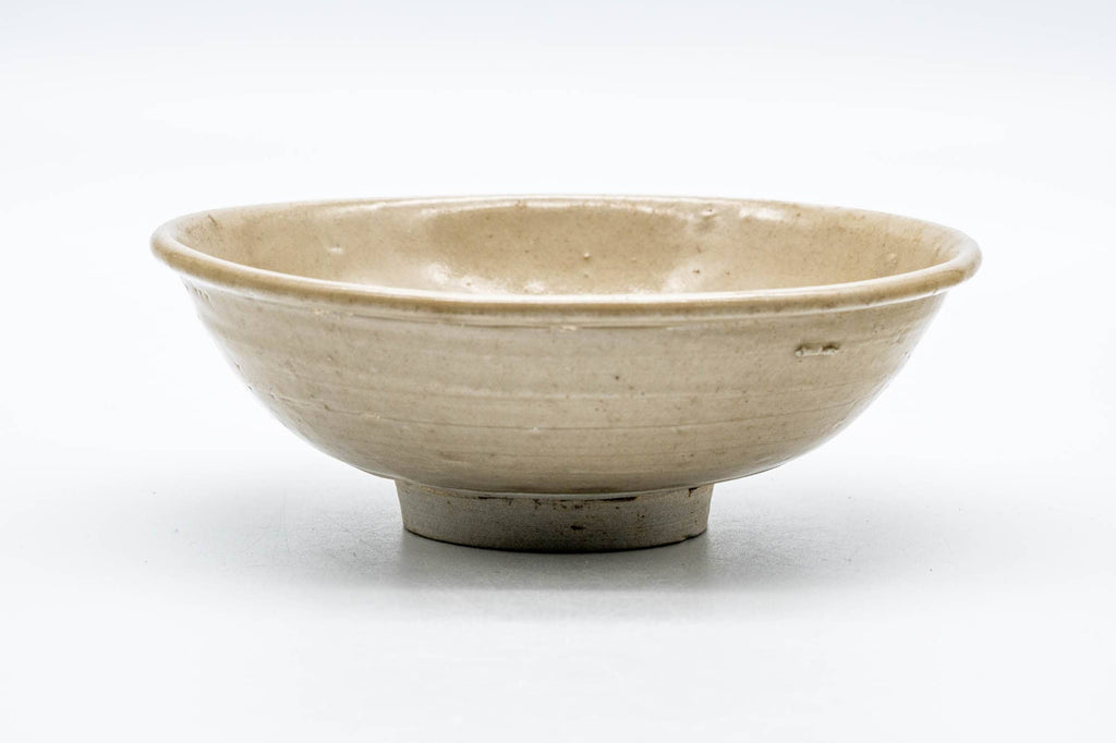 Japanese Matcha Bowl - Textured Beige Summer Chawan - 150ml