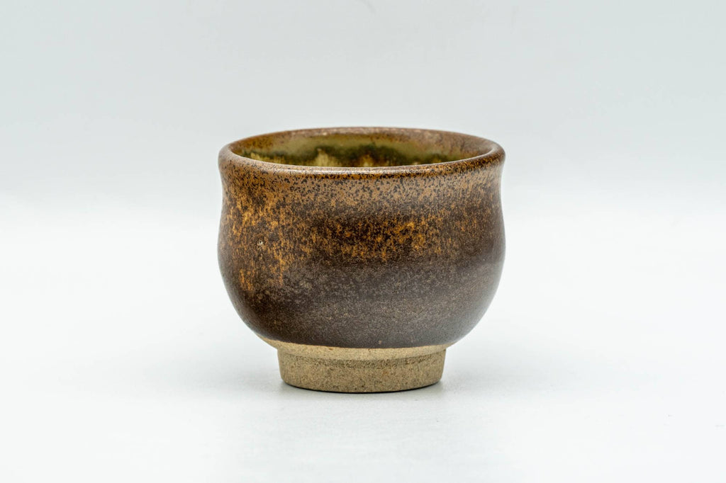 Japanese Teacup - Matte Brown Hare's Fur Glazed Guinomi - 35ml