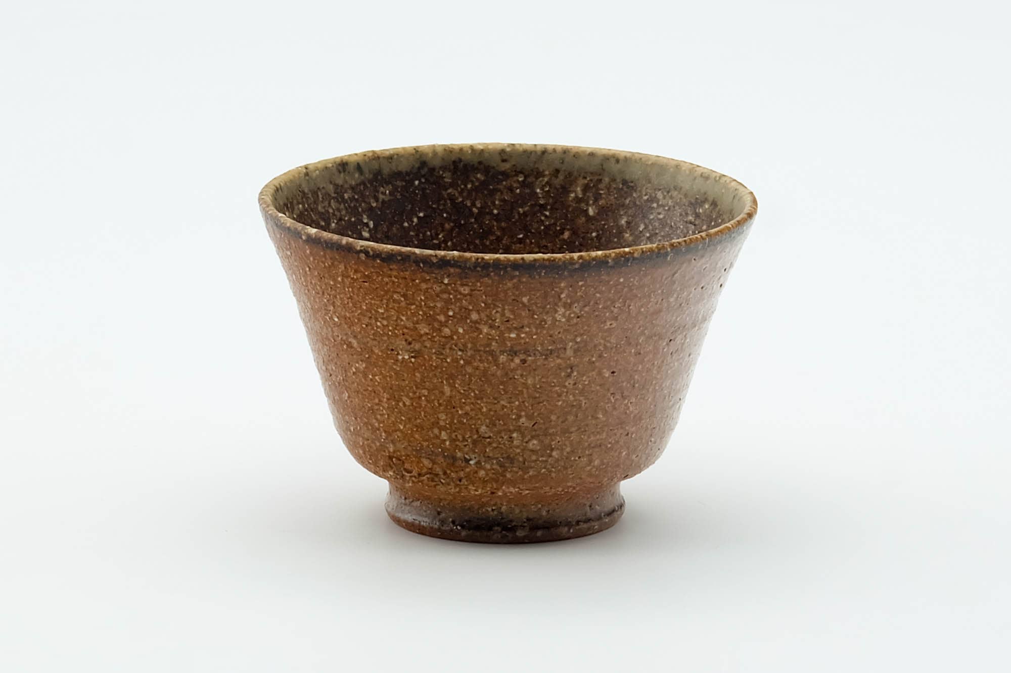 Japanese Teacup - Ash Glazed Shigaraki-yaki Asagao-gata Guinomi - 50ml