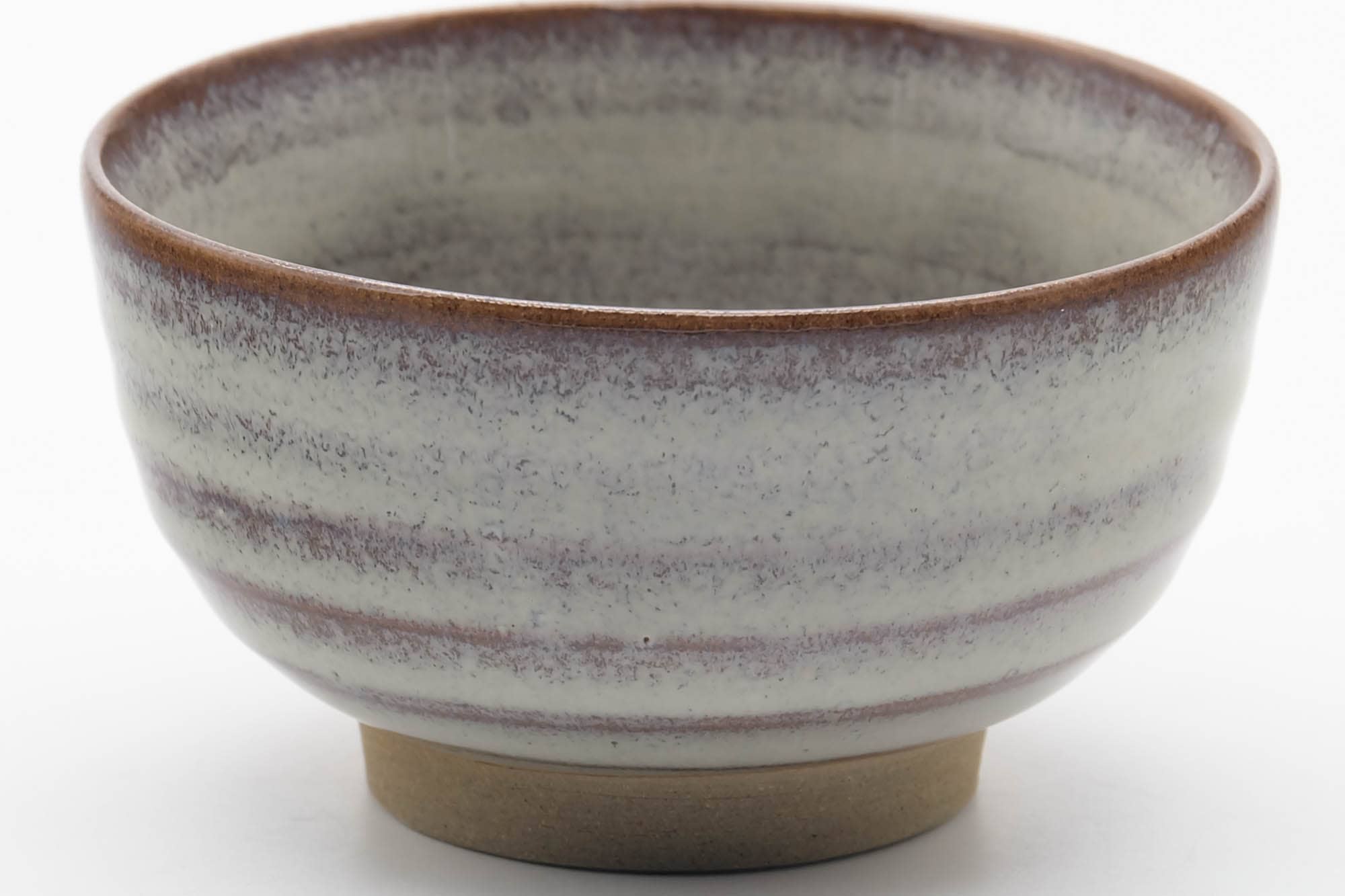Japanese Teacup - Grey Milky Glazed Spiraling Yunomi - 130ml