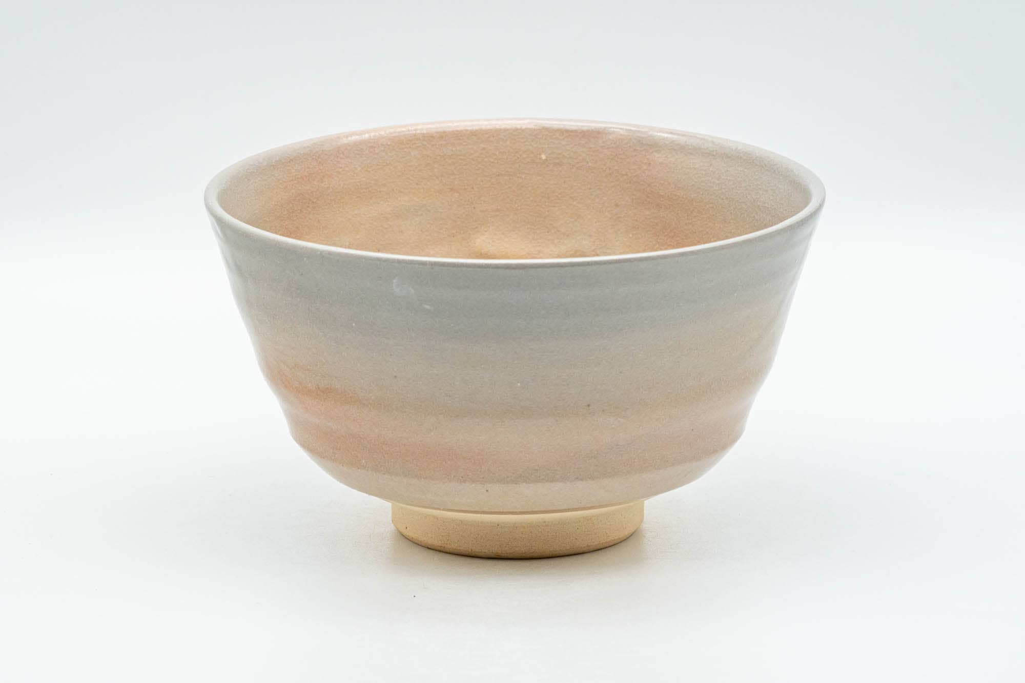 Japanese Matcha Bowl - Abstract Beige Pink Glazed Kyo-yaki Chawan - 300ml