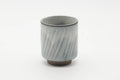 Japanese Teacup - Spiraling White Grey Glazed Yunomi - 130ml