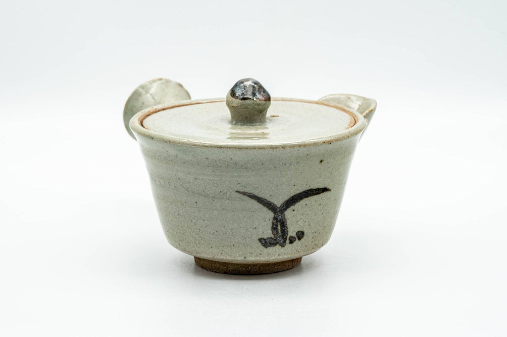 Japanese Kyusu - Long Grass Grey Glazed Karatsu-yaki Do-ake Teapot - 160ml