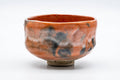 Japanese Matcha Bowl - 楽入窯 Rakunyu Kiln - Black Red Glazed Aka-raku Chawan - 400ml