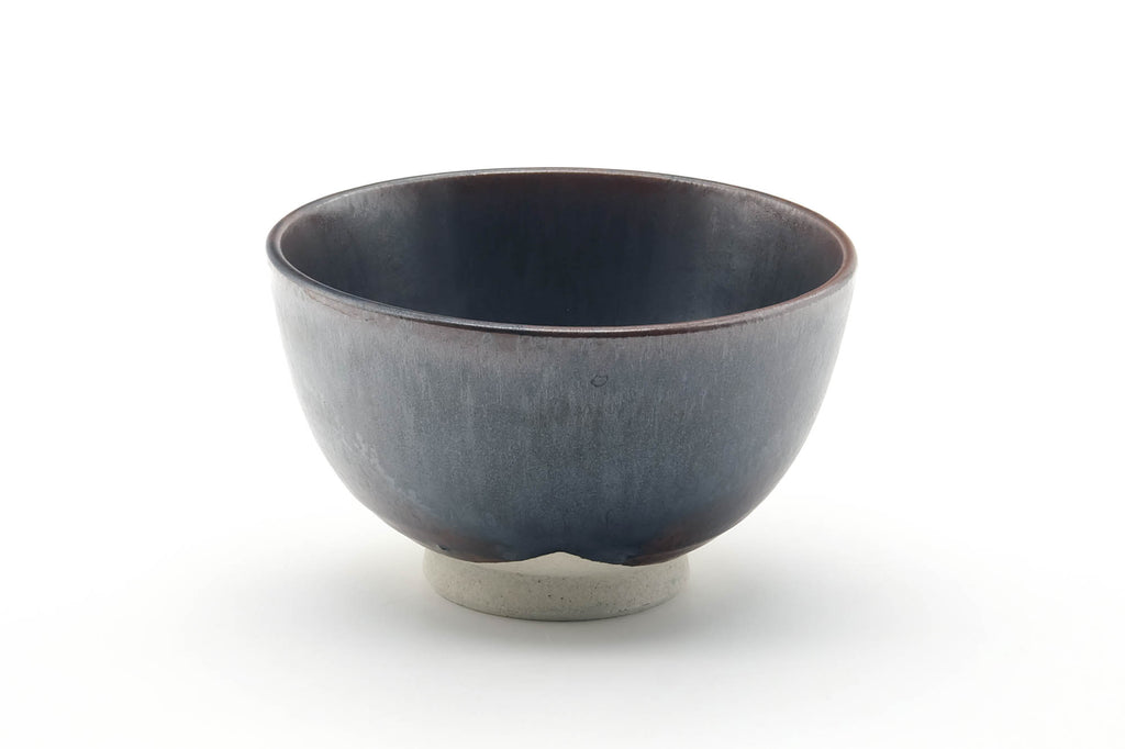 Japanese Matcha Bowl - Brown Glossy Glazed Wan-nari Chawan - 350ml
