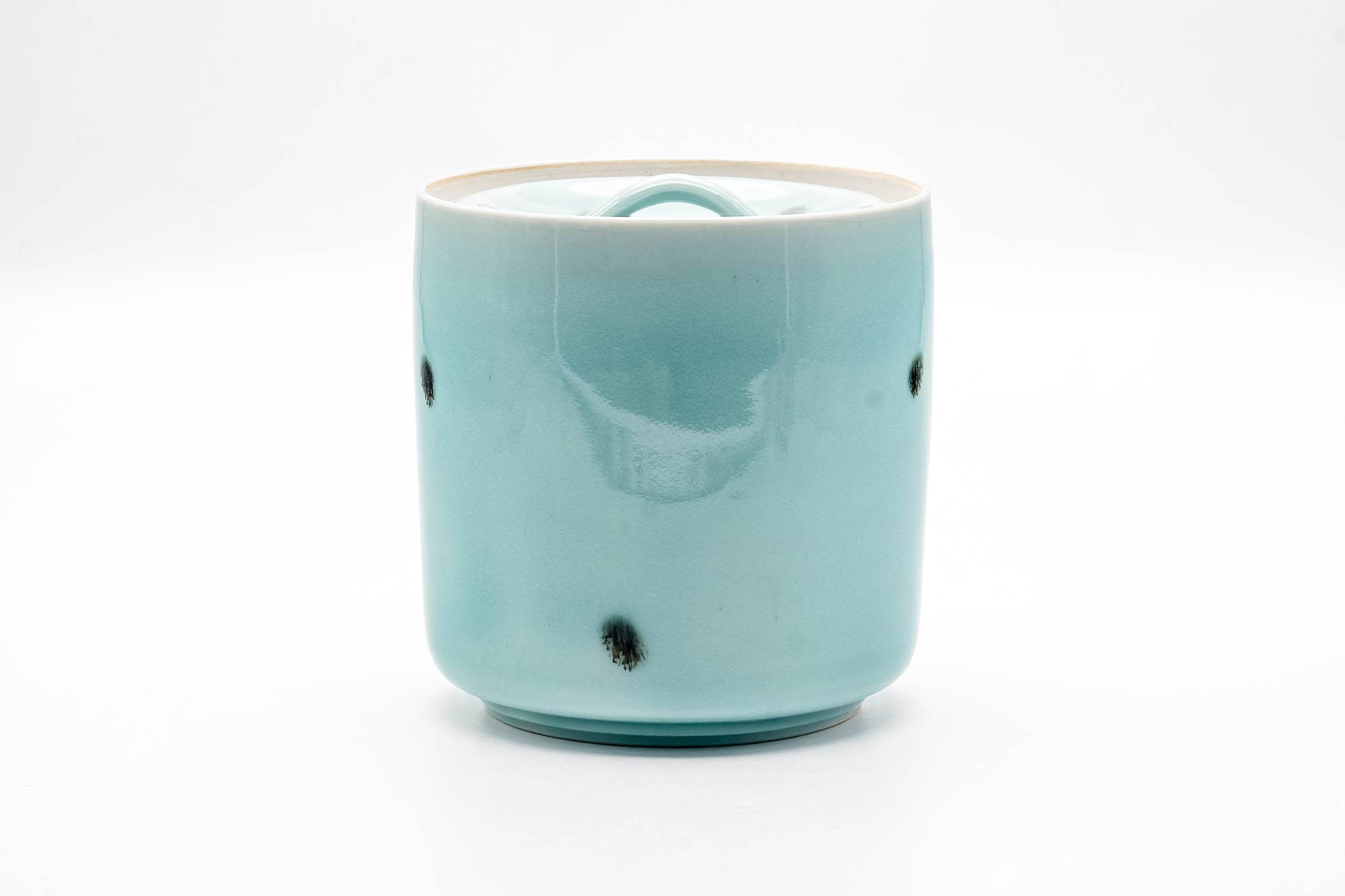 Japanese Mizusashi - Spotted Teal Porcelain Fresh Water Container - 1200ml