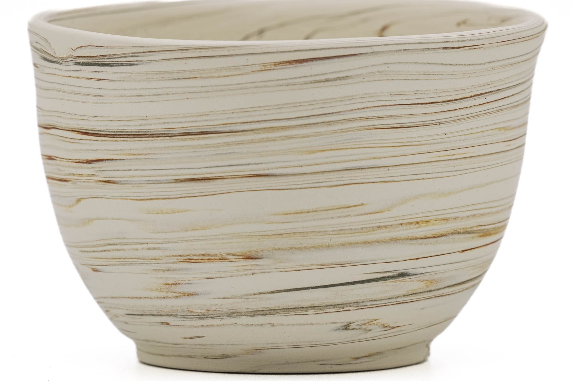 White Yellow Nerikomi Tokoname Teacup - 110ml