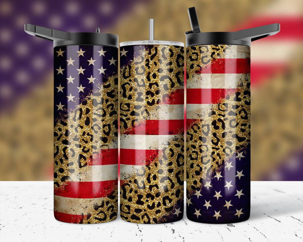 Assorted Ready to Press Sublimation Prints for 20oz Straight Skinny Tumblers (10 Pack) - Patriotic