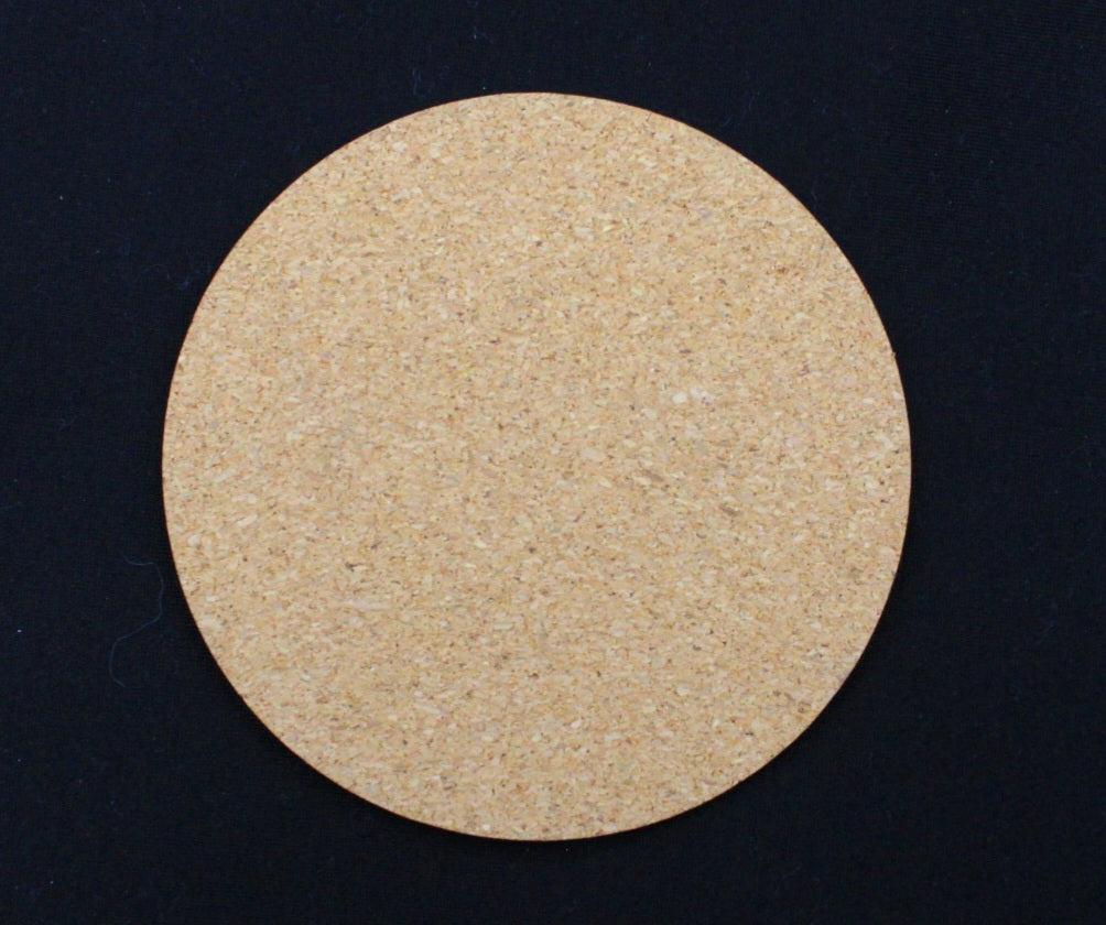 Round Coaster Hardboard w/Cork Back for Print on Demand
