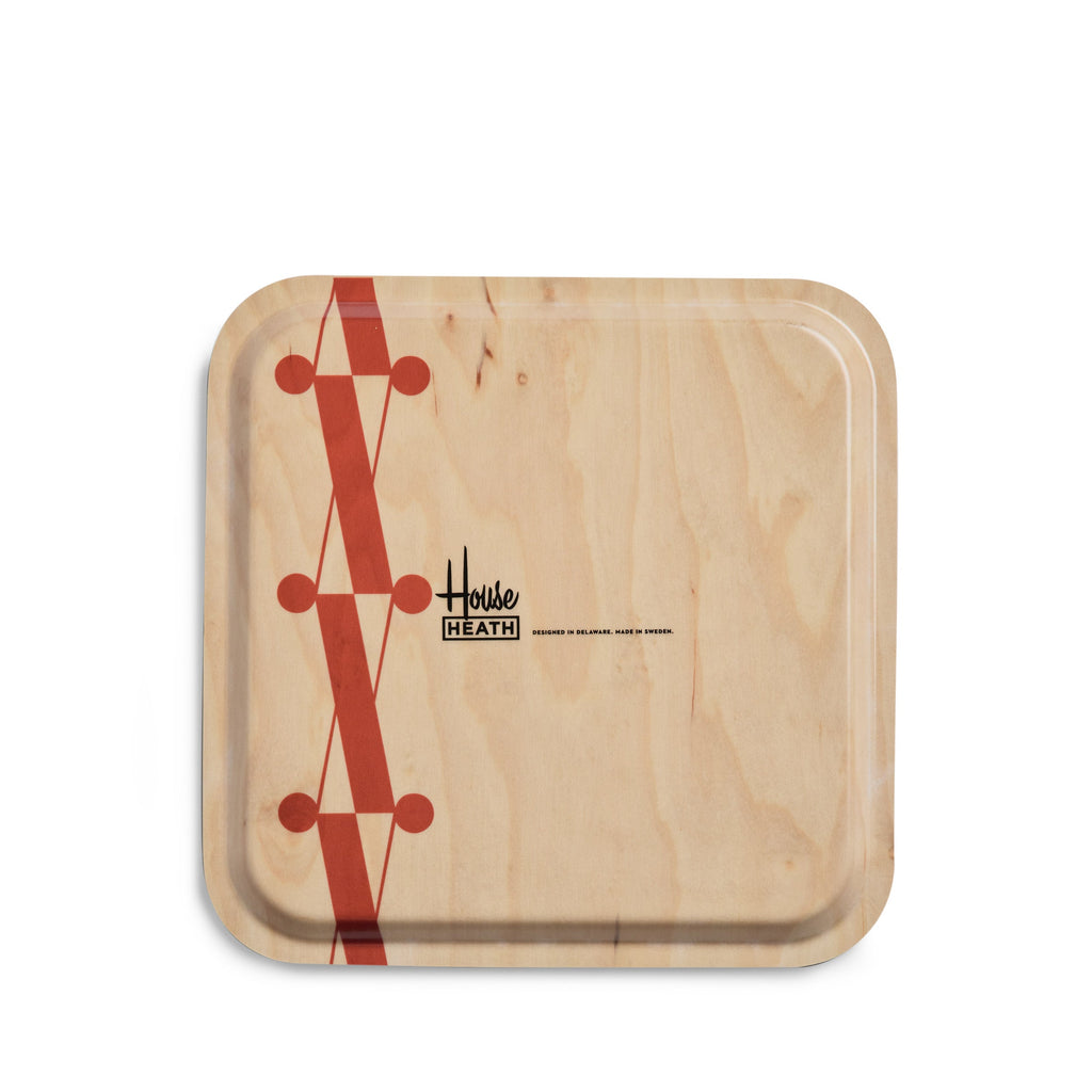 X Pattern Square Tray in Desert