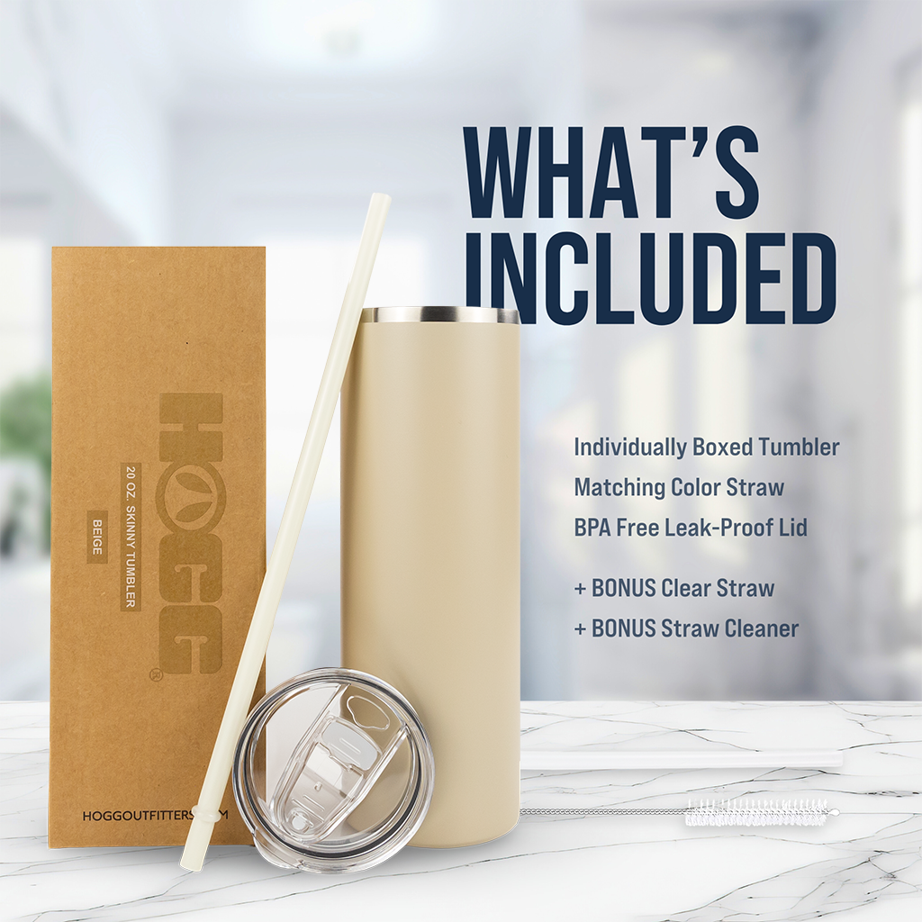 20oz Powder Coated Skinny Tumbler