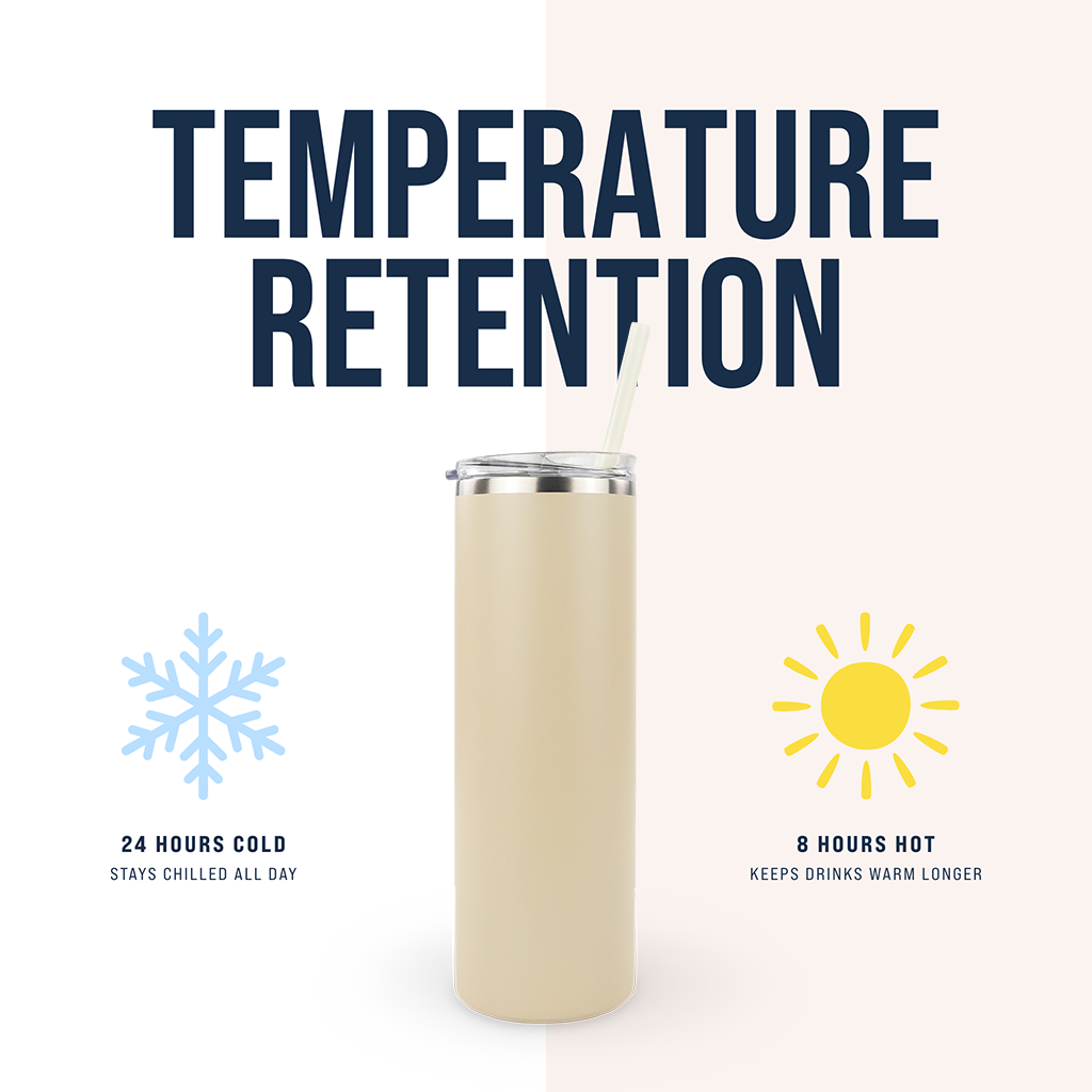 20oz Powder Coated Skinny Tumbler Case (24 Units)
