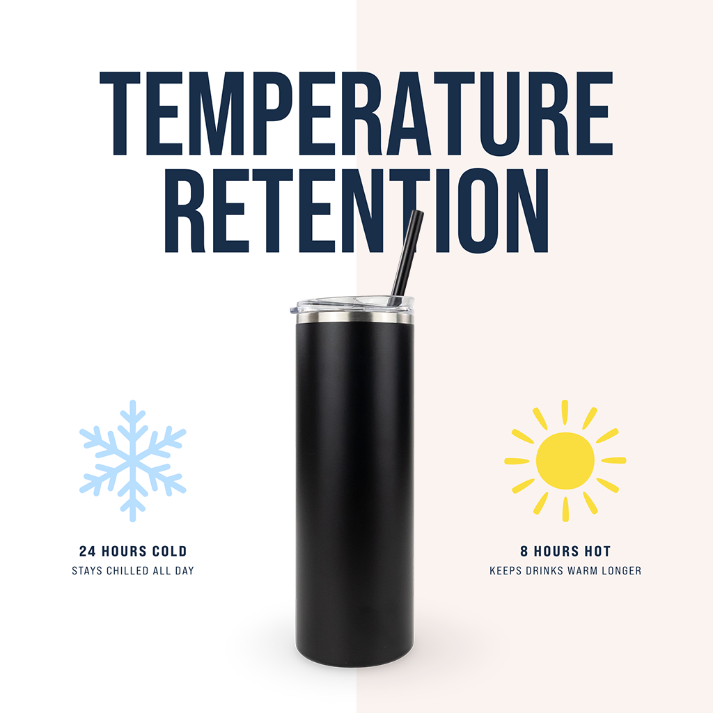 20oz Powder Coated Skinny Tumbler Case (24 Units)