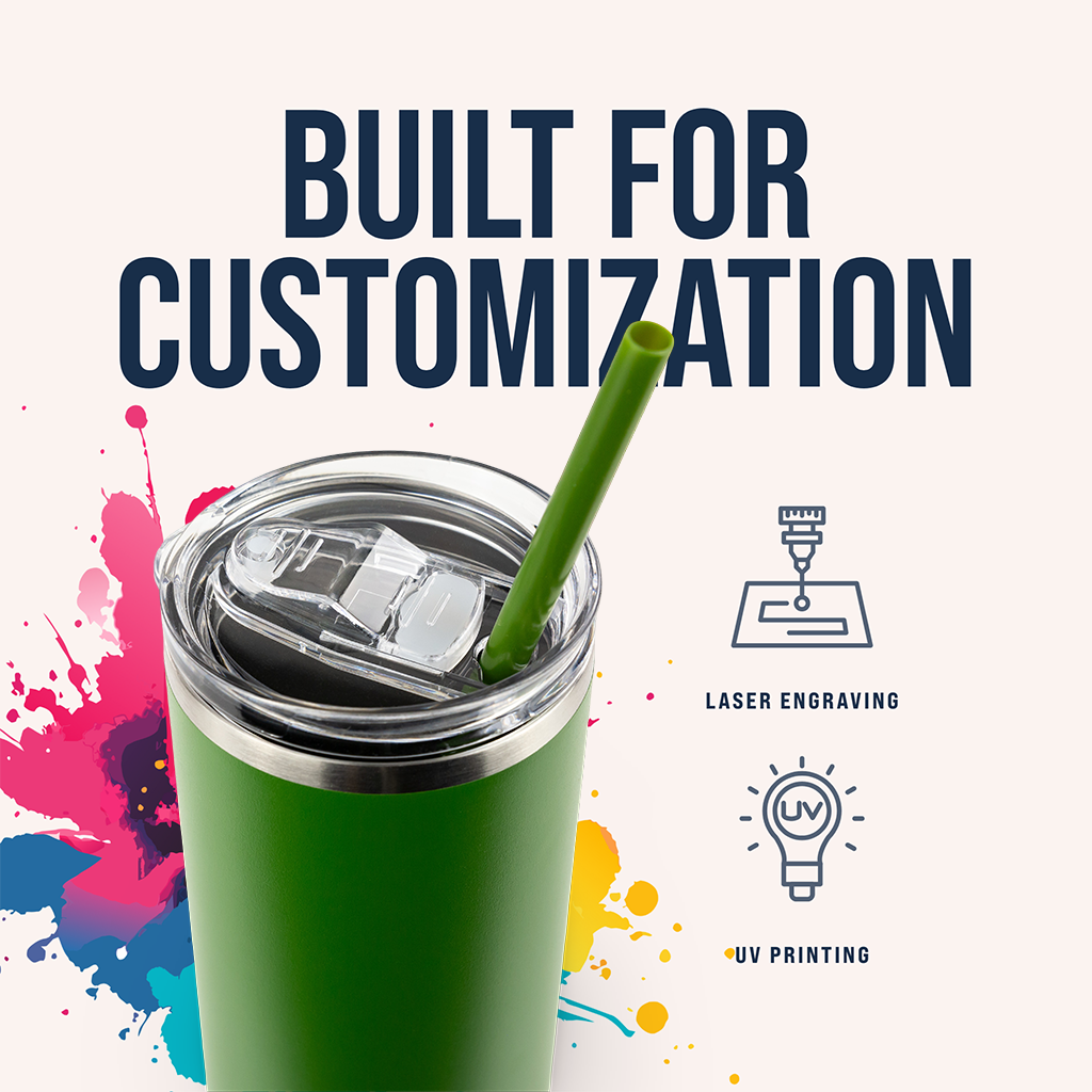 20oz Powder Coated Skinny Tumbler Case (24 Units)