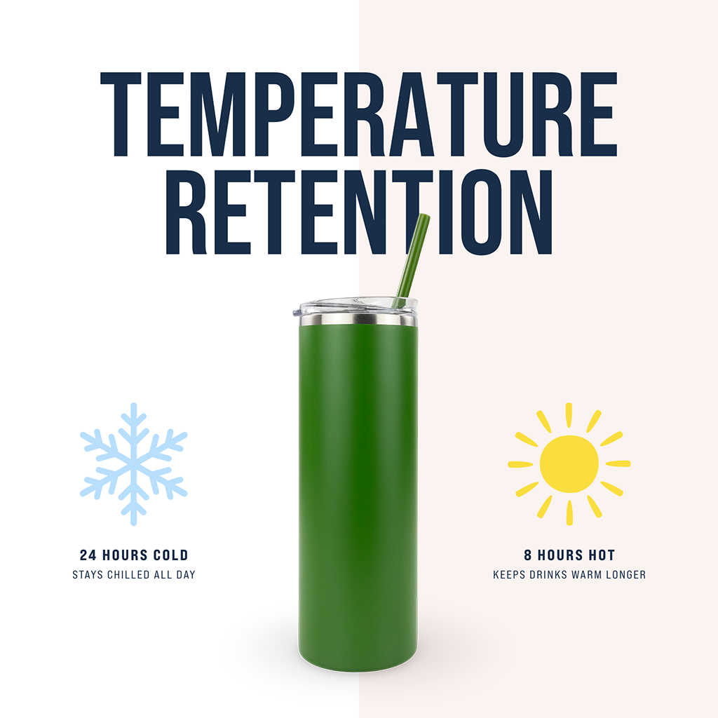 20oz Powder Coated Skinny Tumbler