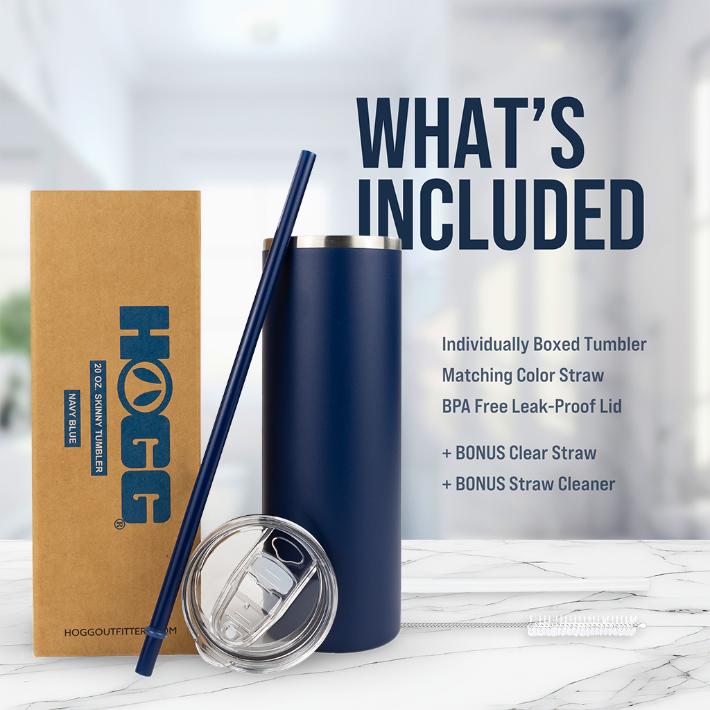 20oz Powder Coated Skinny Tumbler